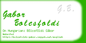 gabor bolcsfoldi business card